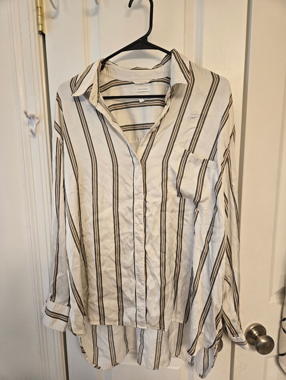 Aerie Oversized Satin Button Up Shirt